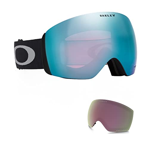 Oakley Flight Deck L Noir Prizm Sapphire et Hi Pink masque de ski anti-buée ultra-large