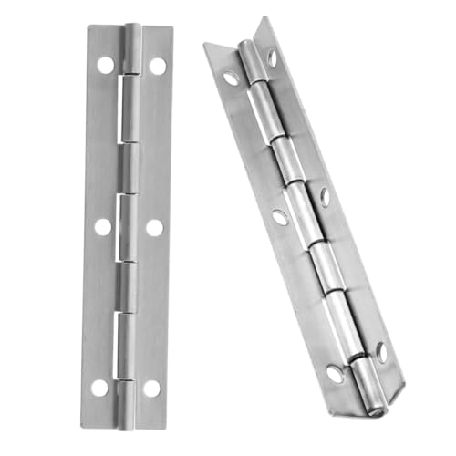 SOESFOUFU 6pcs Stainless Steel Piano Hinges Heavy Duty for Cabinet Doors 6-inch Long Silver Finish