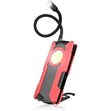 Rechargeable LED Work Light, OTYTY 40W 2000LM Magnetic Work Light Battery Powered Portable Flood Light with Gooseneck Flashlight for Car Repairing, Camping, Inspection (GFR)