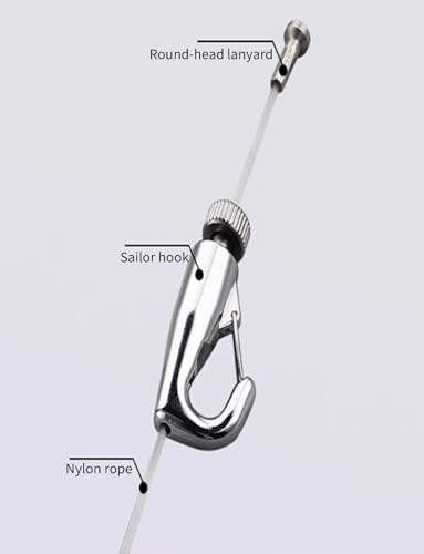 Adjustable Picture Hanging Click Rail Kit, Damage-Free Wire Hooks for Art Gallery & Home Display, 150cm/59in Chain for Easy Installation and Versatile Use