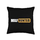Milf Hunter Milfhunter Porn Funny Gift Sex Design Milf Hunter Erotic Gift for Adults Men Porn Sex Gentlemen Throw Pillow, 16x16, Multicolor