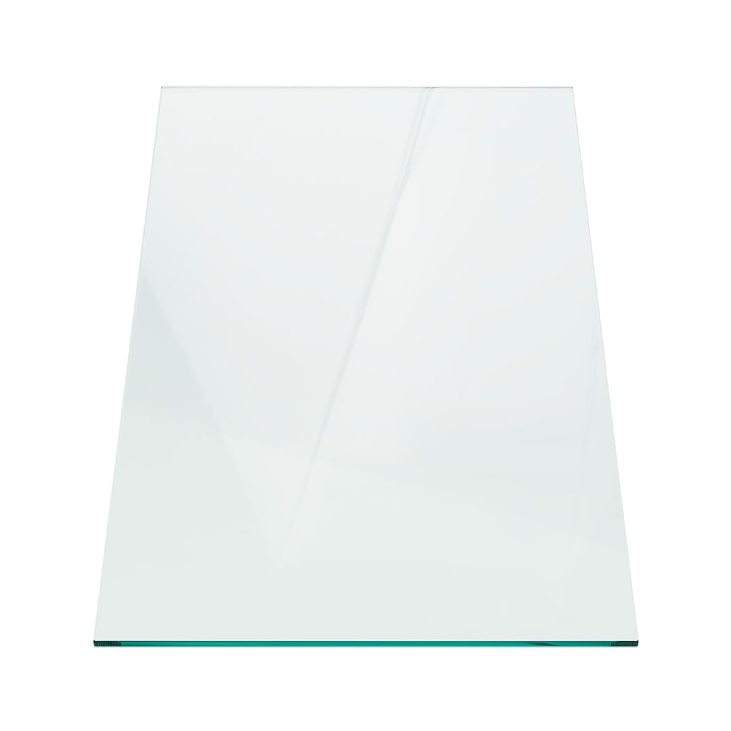 Rectangle Tempered Glass Table Top 24” x 36” – 3/8 Inch Thick Table Top Glass – Clear Flat Polished Regular Corners Glass Table Tops - Replacement,