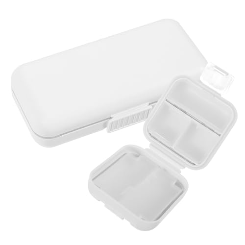 2個 箱 トラベルピルケース小 旅行 ケース 旅行用丸 容器 ピルオーガナイザーかわいい ポケットピルケース 旅行ピルオーガナイザー 旅行 の容器 小さな錠剤の容器 プラスチック SEWOART