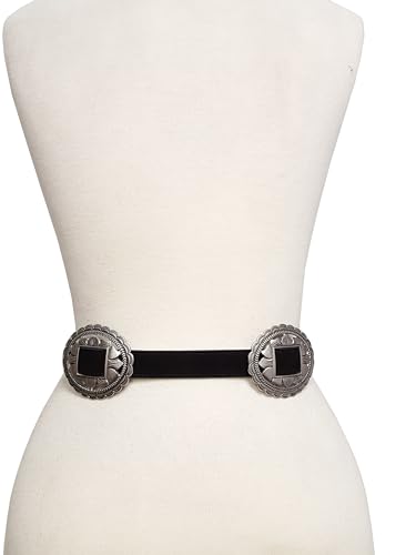 Western Floral Concho Belt in genuine Suede Leather Belt3