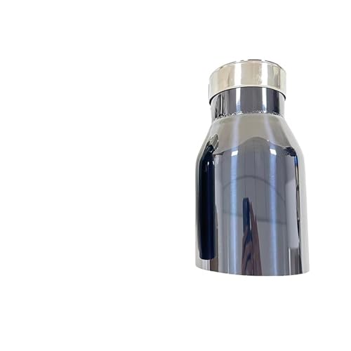 Cola de escape universal de 77mm-101mm con punta recta única y acabado plano de titanio negro