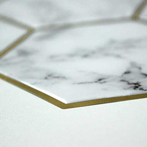 Stickers de azulejo de mármol y oro para paredes con estilo 5