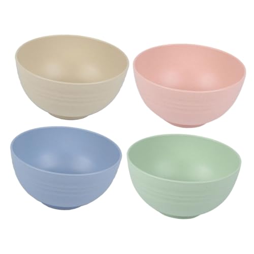 ROMISBABA 4個 防?小食洗機対応ご飯茶碗 軽量割れないスープ ライス用ボウル 家用食器