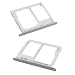 Produktbild jbTec Dual SIM-Tray/SD-Card kompatibel mit Samsung Galaxy A3 / A5 / A7 2016 - Kartenhalter Slot Rahmen - Grau