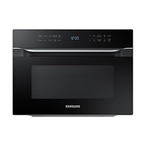 SAMSUNG 1.2 Cu Ft PowerGrill Duo Countertop Microwave Oven w/ Power Convection, Ceramic Enamel Interior, Built-In Capability, 900 Watt, MC12J8035CT/AA, Fingerprint Resistant Stainless Steel, Black