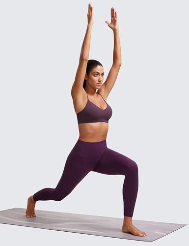 Image of CRZ YOGA Butterluxe V Neck Sports Bras | Light Support, Removable Pads, Yoga, Extremely Soft, Square Back, Adjustable Spaghetti Straps, for Women