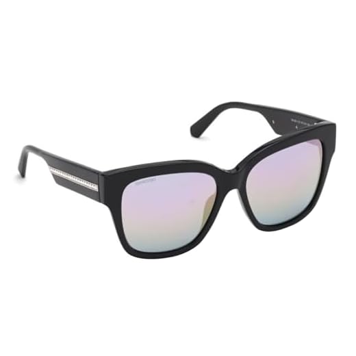 Swarovski SK0305 Gafas, Shiny Black, 57 para Mujer