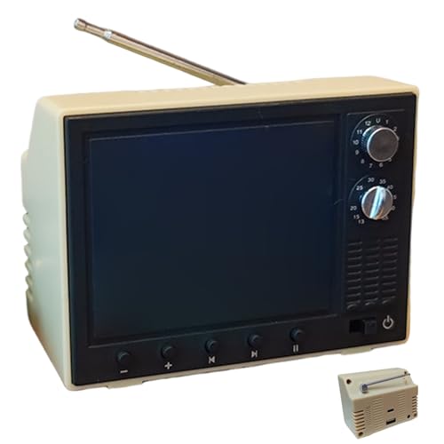 Mini TV retro de 2,4 pulgadas con pantalla HD 720P, almacenamiento de 8 GB y reproducción USB 1:12