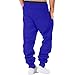 Sweatpants for Men Fashion Workout Heavyweight Drawstring Joggers Pants Casual Relaxed Running Trousers with Pockets Blue