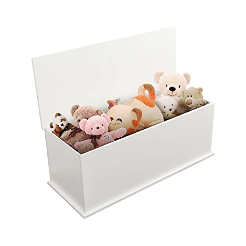 Lestar 40" Storage Chest Trunk, Large Storage Trunk,Wood Chest, Toy Box Organizer (White)