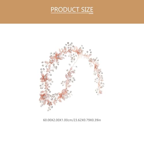 KESYOO 1pc Fashion Bridal Dress Belt Dress Belt Wedding Diamond Bridal Belt for Women Wedding Belts Sash for Wedding (Rose Gold)4