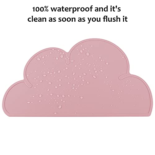 Designster Pet Food Mats–Dog Cat Feeding Mat Top Grade Cloud Silicone Pad Anti-Slip Waterproof Anti-Slip Bowl Placemat (Lilac) #TOP2