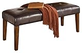 Ashley Furniture Signature Design - Lacey Large Dining Room Bench - Upholstered - Contemporary - Medium Brown
