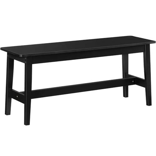 Image of HOOBRO 39.3'' Bamboo Dining Bench, Farmhouse Kitchen Table Bench, Kitchen & Living Room Furniture, Easy to Assemble, Sturdy and Stable, Black BK03CD01G2