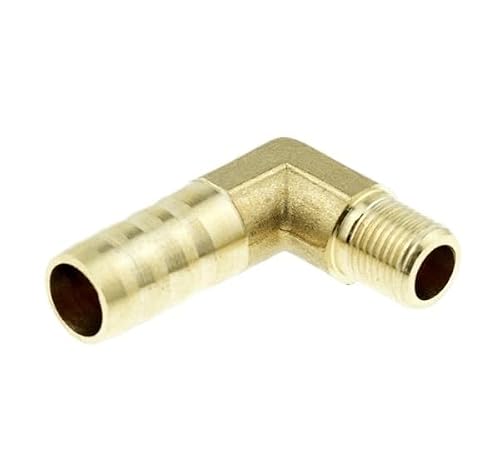 Xiaoshitou Men's L 10Mm Barb-01 Brass Hose Pipe 6/8/10/12Mm 1/8" Thread Barbed Coupling Connector ﻿(L 10Mm Barb-01)