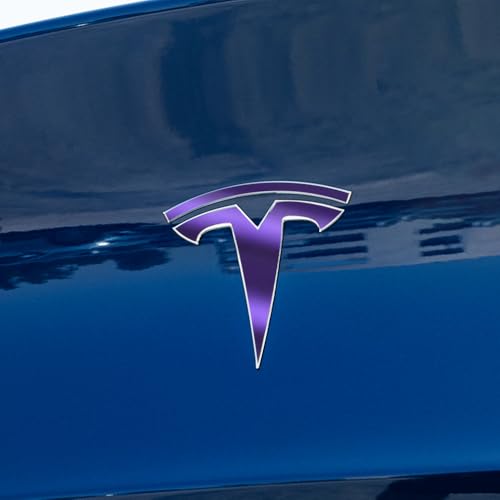 Image of IPG Compatible with Model Y Decal (8 Logo Set) Stickers Set Personalize Your Vehicle (Metallic Purple)