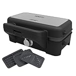 Henotix Waffle Maker 3 in 1 with Removable Plates, Sandwich & Toastie Maker with 5 Adjustable Temperature Control, 1200W Fast Cooking for Grill, Safe Knob, Non Stick Coating, Cool Touch Handle