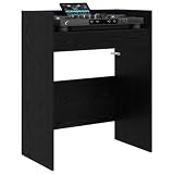 vidaXL Mesa de DJ Roble Negro 82 x 45 x 102 cm Madera de ingeniería