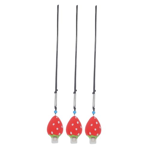 Toddmomy Adorable Strawberry Whistle Necklace Ceramic Toy Instruments for Toddlers 10-13 Birthday Party Favor