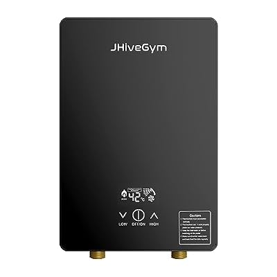 JHiveGym Electric Tankless Water Heater,110V Under Sink With Remote Control,4500W Digital Display On Demand Hot Water Heater