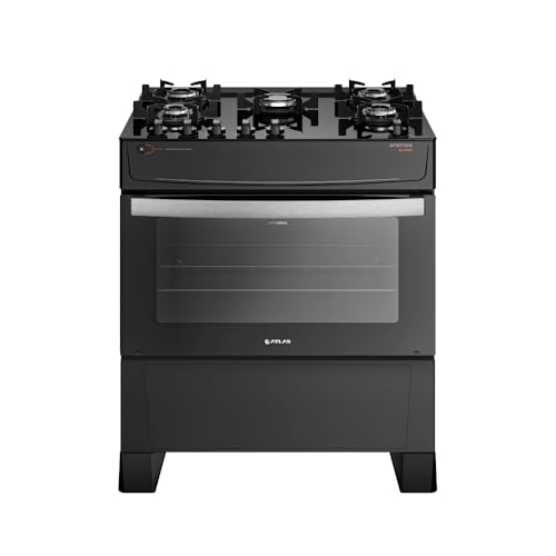 Fogão 5 Bocas Atlas Atenas com mesa de Vidro Acendimento Automático a Gás Preto 110/220V