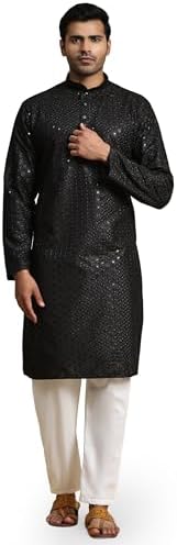 Pro-Ethic Style Developer Mens Indian Traditional Cotton Kurta Sets, Men Kurta Set Indian Wedding Dress (A-117)