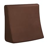 Vekkia Lumbar Support Pillow, Ergonomic Back Pillow for Better Posture, Enhances Comfort & Relieves Back Discomfort for Long Sitting & Elderly, for Recliner, Armchair & Sofa, Removable Cover, Brown