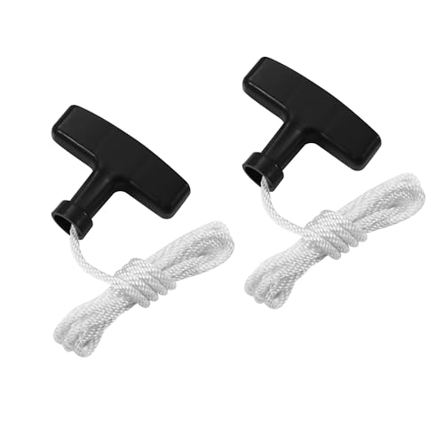 2-Pack Lawn Mower Pull Cord, 1.2m 9/64 Inch 3.5mm Recoil Starter Rope with Handles for Chainsaw, Trimmer, Edger, and Small Engines, Fit for STIHL Poulan Husqvarna Echo Craftsman Ryobi Honda and More