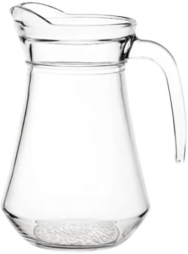 Chefline - SOV 1.5Ltr Classic Glass Jug Ideal for Serving Water, Iced Tea, Hot Cold Water, Wine, Coffee, Milk and Juice Beverage