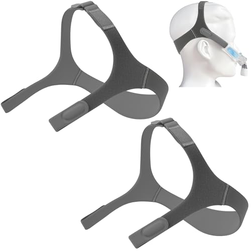 2 Packs Replacement Headgear for Nuance Pro CPAP Mask CPAP Headgear Compatible with Philips Respironics Nuance Pro Gel Nasal Pillows Mask Soft Breathable Strong Velcro Anti-Leak Fit