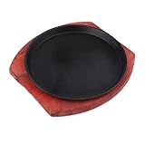 Surface de cuisson plus large : sa forme ronde offre une plus grande surface de cuisson, rendant la préparation des repas plus rapide et plus pratique. ustensiles de cuisine en fonte, plaque de cuisson en fonte