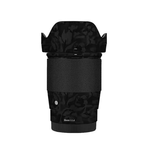 Protection objectif Sigma 16mm F1.4 anti-rayure en vinyle camouflage noir Sony