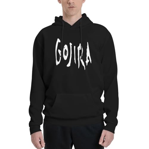 Gojiras Hoodie Men's Fashion Hoodies Long Sleeve Pullover Sweatshirt with Pocket Black