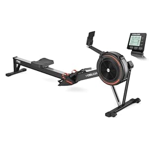 YOSUDA R2 Rowing Machine for Home, Professional Adjustable Air Resistance Rower Machines with Self-Powered Monitor, 53.7” Row Rail, Ergonomic Comfort Seat, Easy Storage