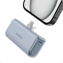 Anker Nano Power Bank,5,000mAh Portable Charger, Built-in USB-C Connector | 5,000mAh 22.5W Portable Charger for iPhone 17 / 16 / 15 Series, Galaxy S23 / S22 Series, iPad Pro / Air, AirPods, and More