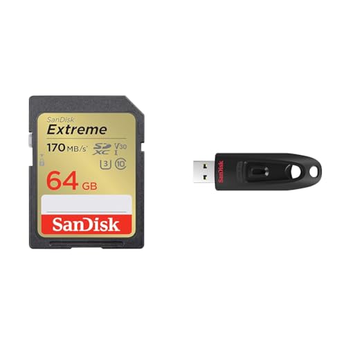 Image of SanDisk Extreme SD UHS I 64GB Card for 4K Video for DSLR and Mirrorless Cameras 170MB /s Read & 80MB /
