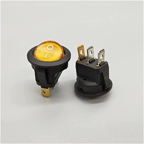 Interrupteur à bascule lumineux LED jaune pour un contrôle ON/OFF sécurisé 220V