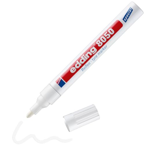 edding 8050 Reifenmarker - weiß - 1 Stift - Rundspitze 2-4 mm...