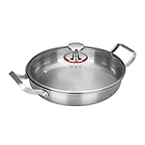 TREWQ Titanium-Bratpfanne mit doppelten Griffen, 2026 neue verbesserte antihaftbeschichtete Titan-Pfannen zum Kochen, kratzfest, gleichmäßige Erwärmung, geeignet für alle Herdarten 28cm