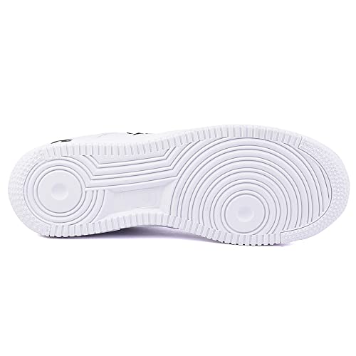 Tênis Estilo Retrô Sneaker Runway Sportwear Masculino Tamanho:43;Cor:Branco e Preto