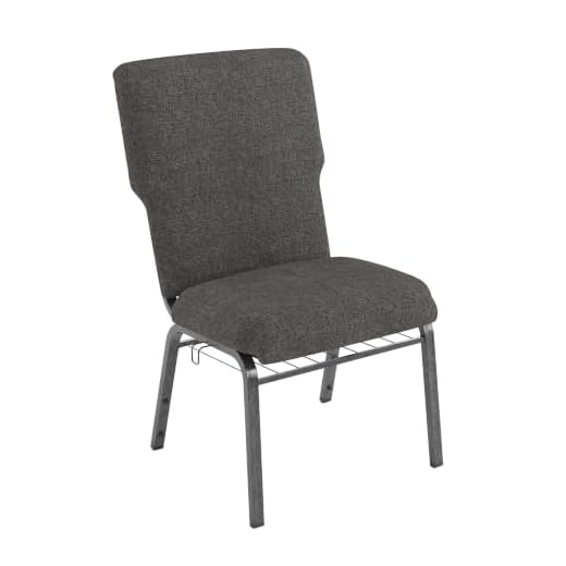 Flash Furniture Advantage Charcoal Gray Church Chair - 21 in. Wide