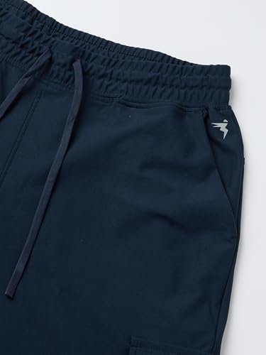 Image of TECHNOSPORT Men's Solid Slim Fit Sports Cargo Joggers DURACOOL+ Quick Dry Breathable Moisture Wicking Stretch Gym Track Pants Running Training Fitness Activewear