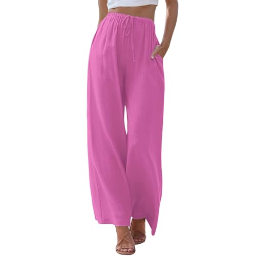 Pantalon palazzo rose 4XL idéal pour vos tenues d'été décontractées