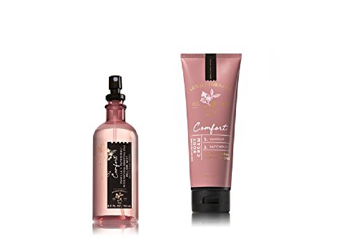 Bath & Body Works - Aromatherapy - Comfort - Vanilla & Patchouli - Pillow Mist & Body Cream - Gift Set