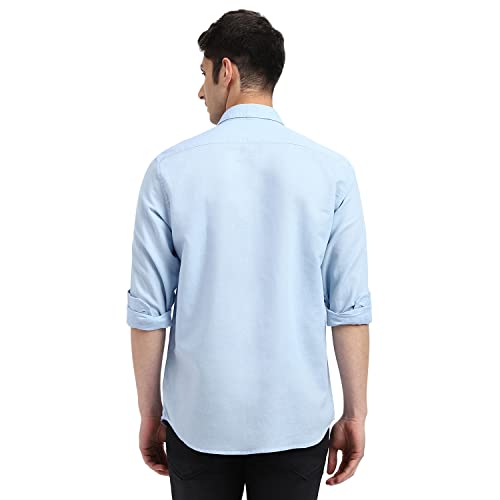 Image of Arrow Solid Slim Fit Mens Casual Shirts - 100% Cotton, Breathable & Comfortable, Full Sleeves Shirt for Men
