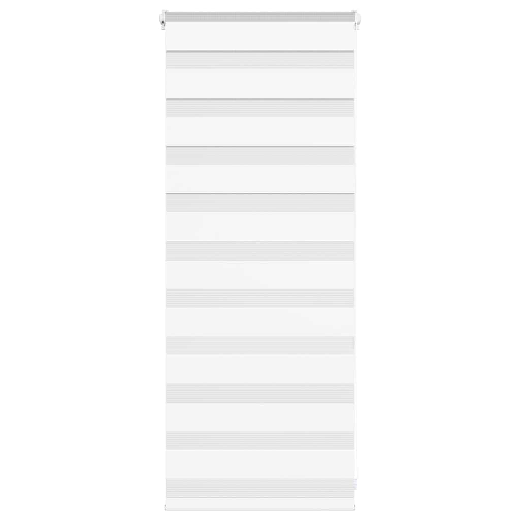 VIDAXL Zebra Roller Blind - White - 55x100cm - Polyester
